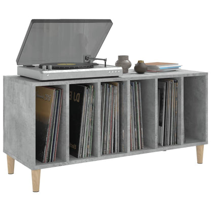 Record Cabinet | Concrete Grey | Engineered wood, solid eucalyptus wood