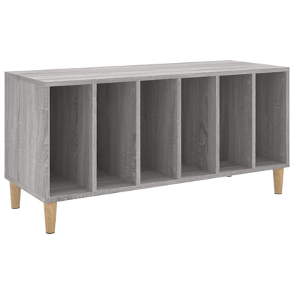 Record Cabinet | Grey Sonoma | Engineered wood, Solid eucalyptus wood