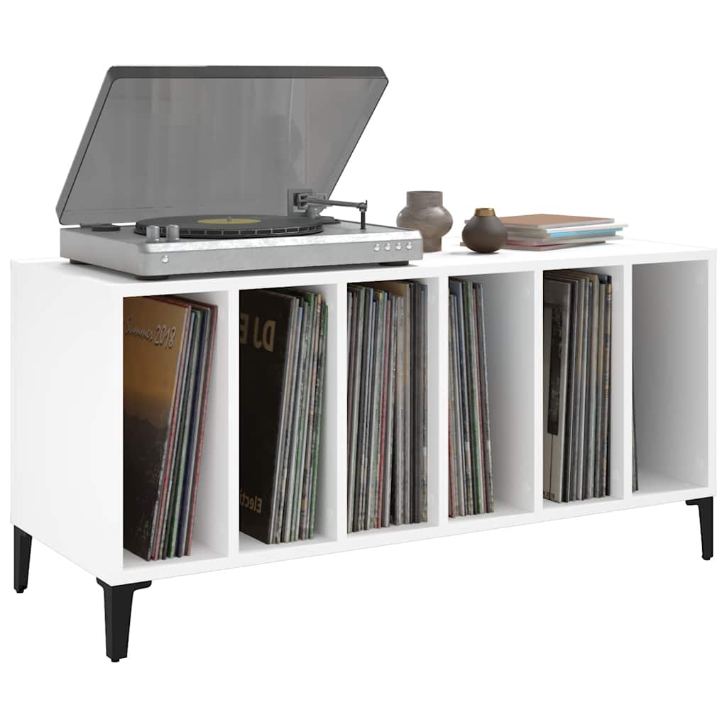 Record Cabinet | White | Engineered wood, metal | Medium | Record Cabinet