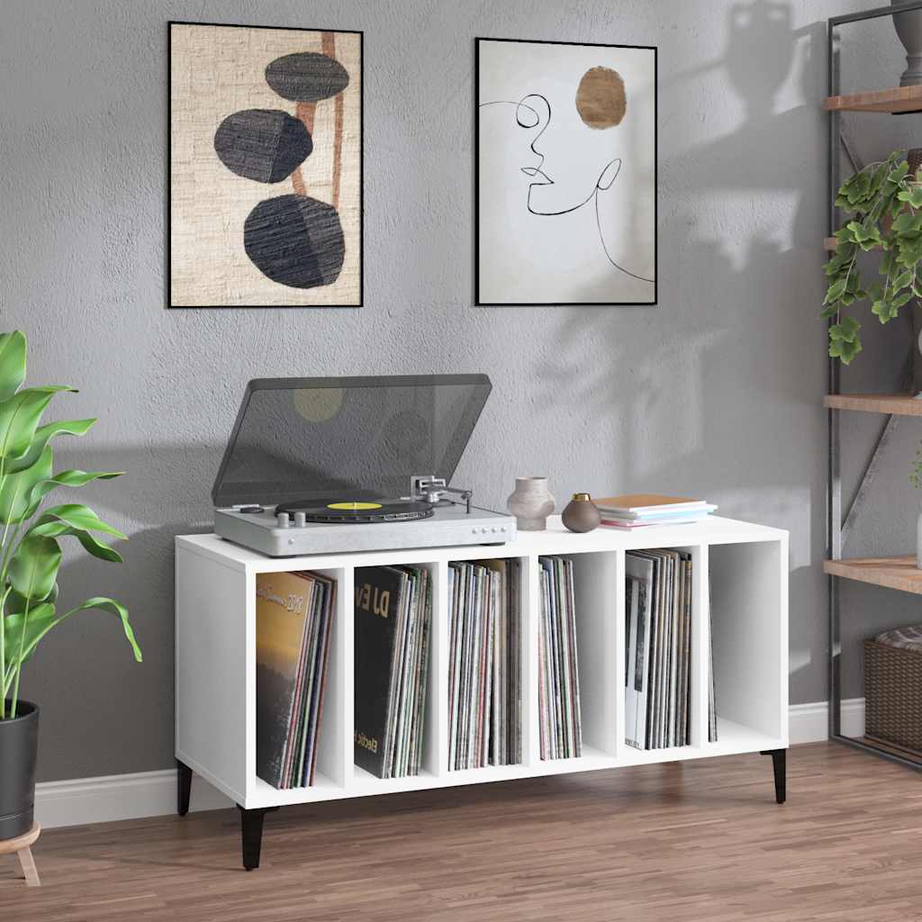 Record Cabinet | White | Engineered wood, metal | Medium | Record Cabinet