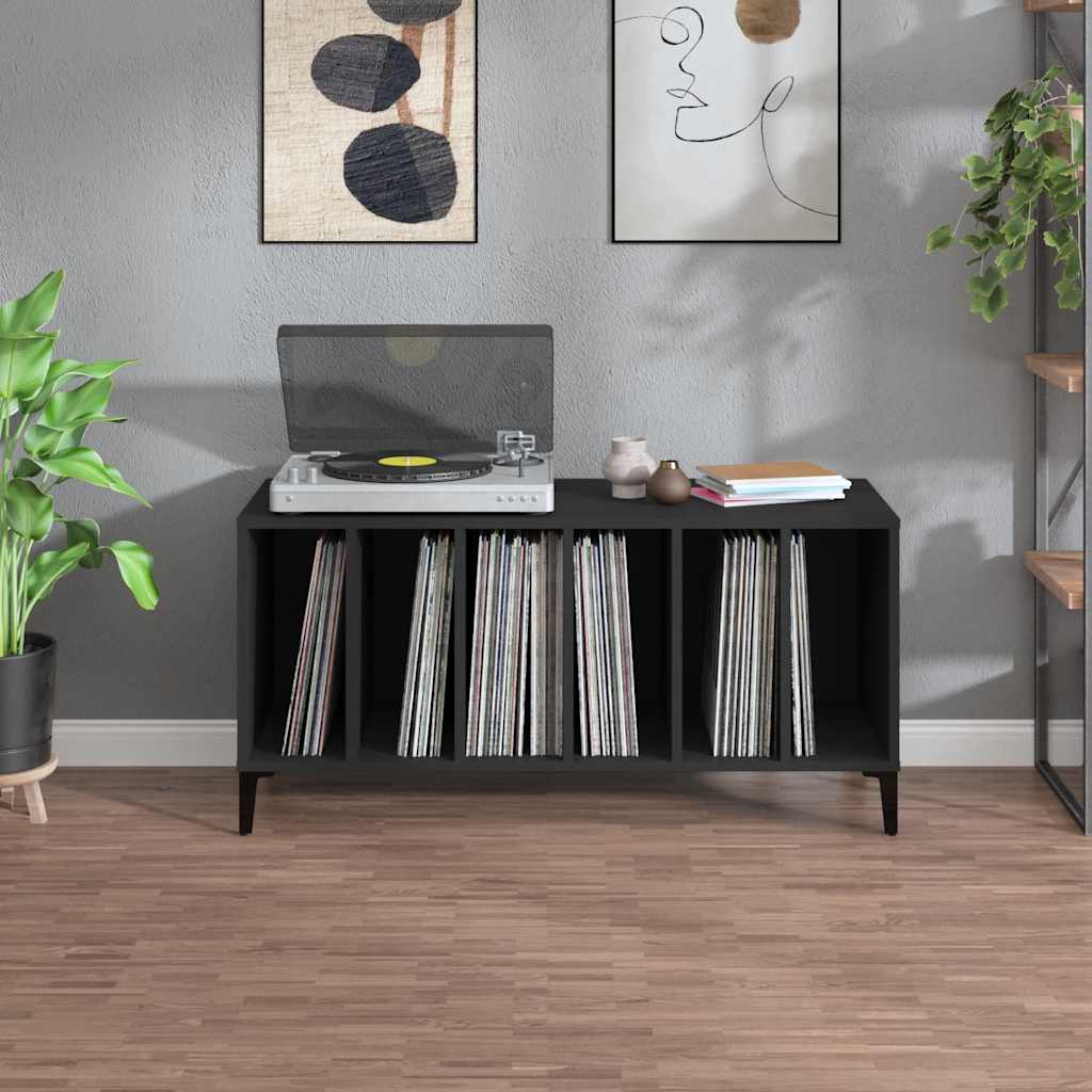 Record Cabinet | Black | Engineered wood, metal | Medium | Record Cabinet