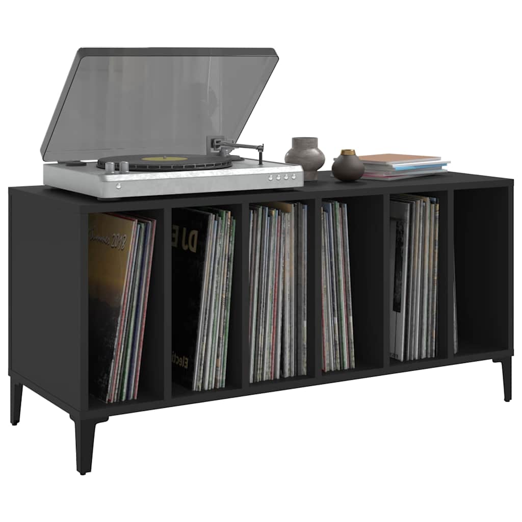 Record Cabinet | Black | Engineered wood, metal | Medium | Record Cabinet
