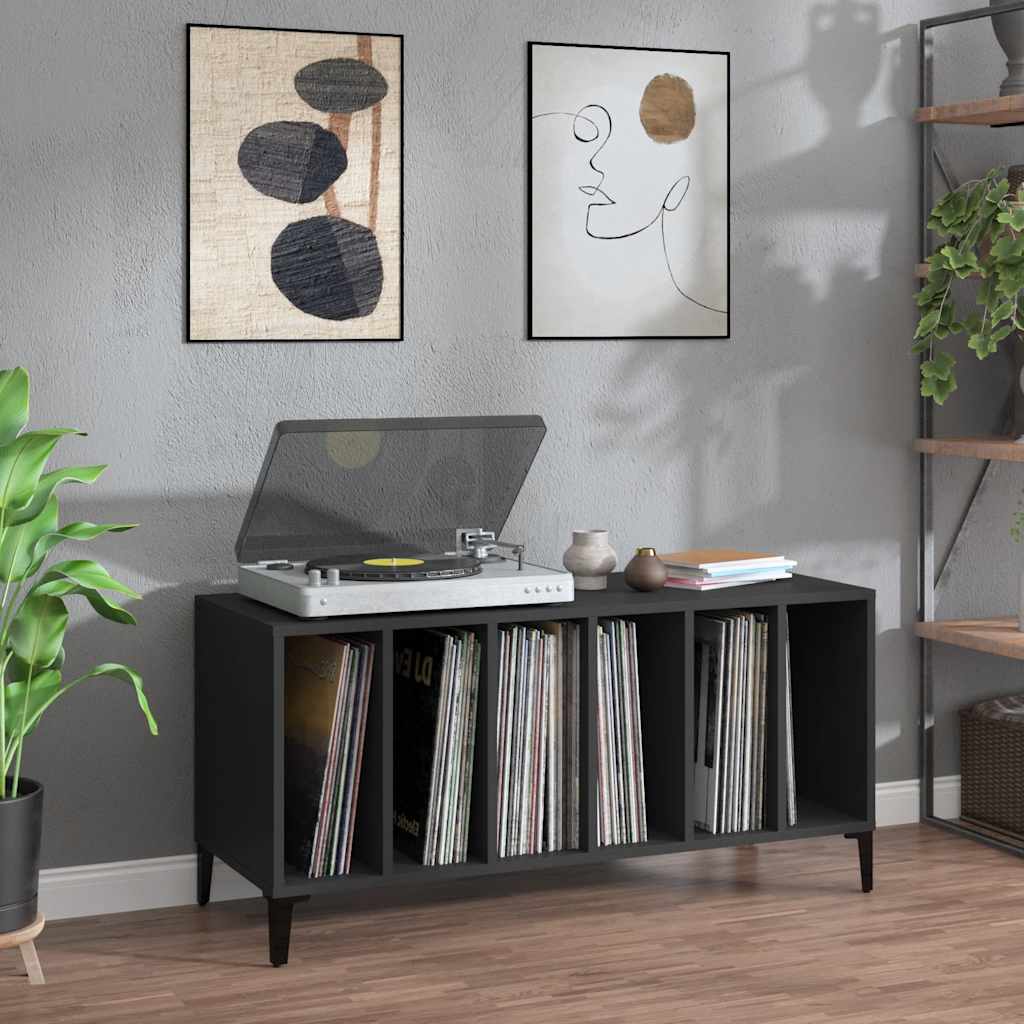 Record Cabinet | Black | Engineered wood, metal | Medium | Record Cabinet