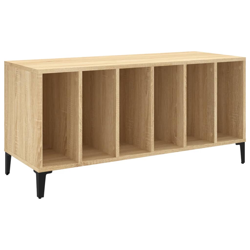 Record Cabinet | Sonoma Oak | Engineered Wood, Metal | Medium | Cabinet