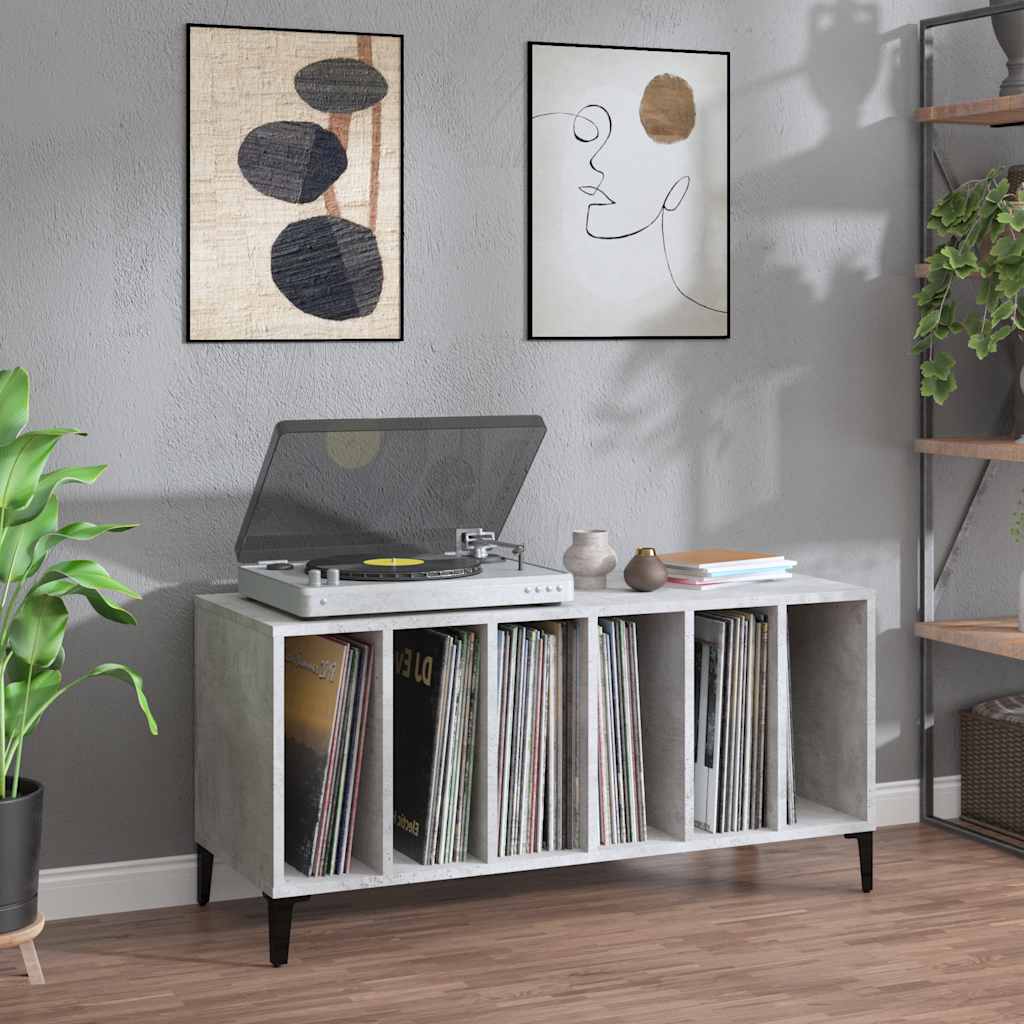 Record Cabinet | Concrete grey | Engineered wood, metal | Record Cabinet
