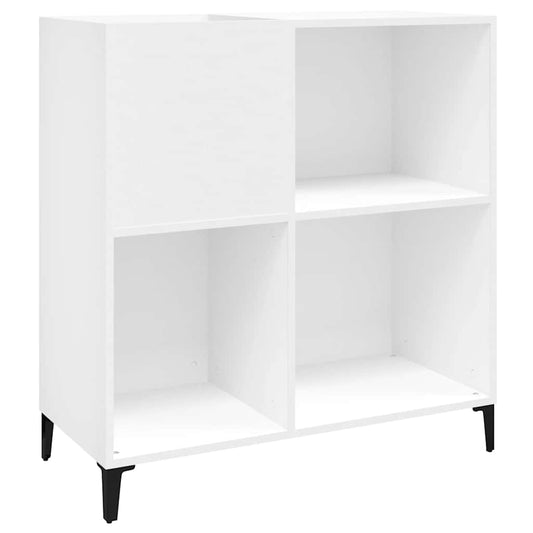 Record Cabinet White 84.5x38x89 cm Engineered Wood