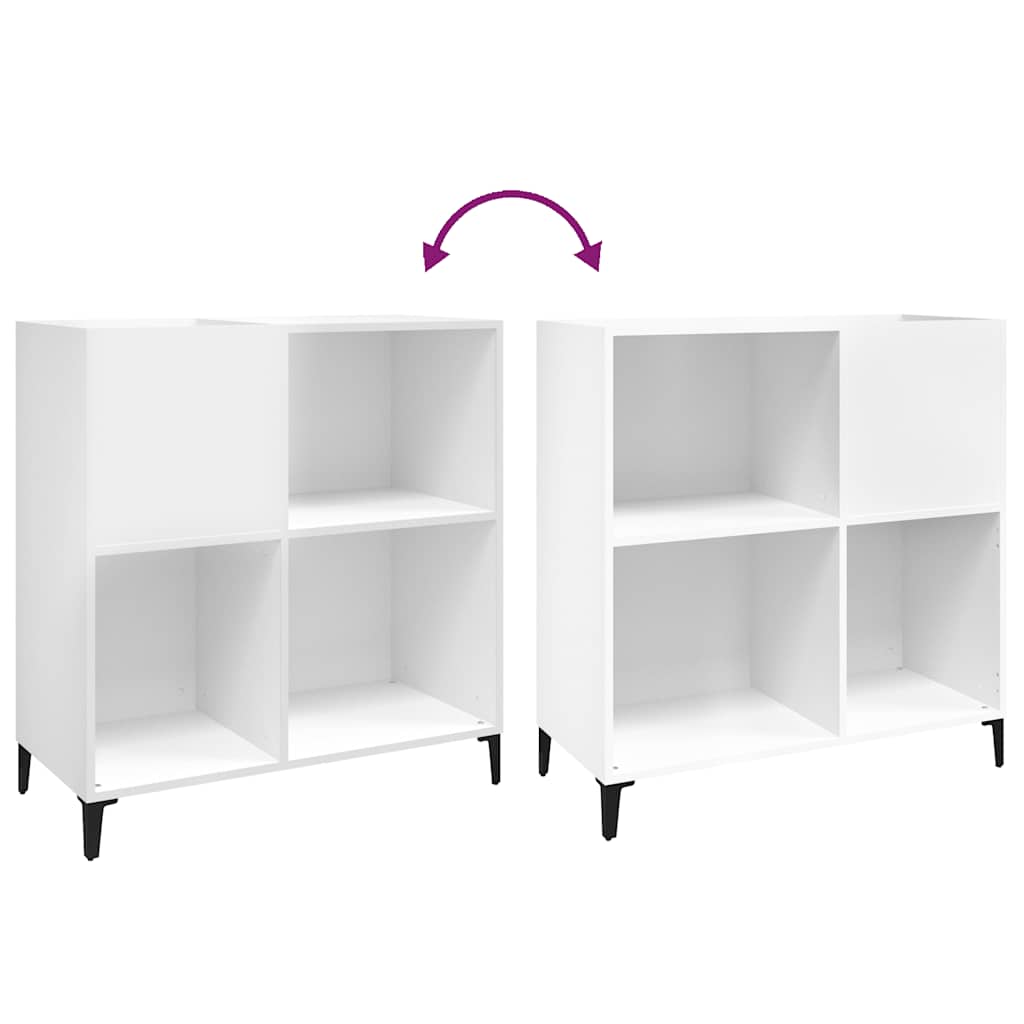 Record Cabinet | White | Engineered wood, metal | Medium