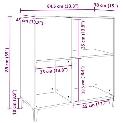 Record Cabinet | Sonoma oak | Engineered wood, metal | 84.5 x 38 x 89 cm