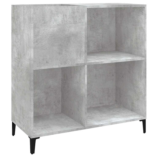 Record Cabinet Concrete Grey 84.5x38x89 cm Engineered Wood