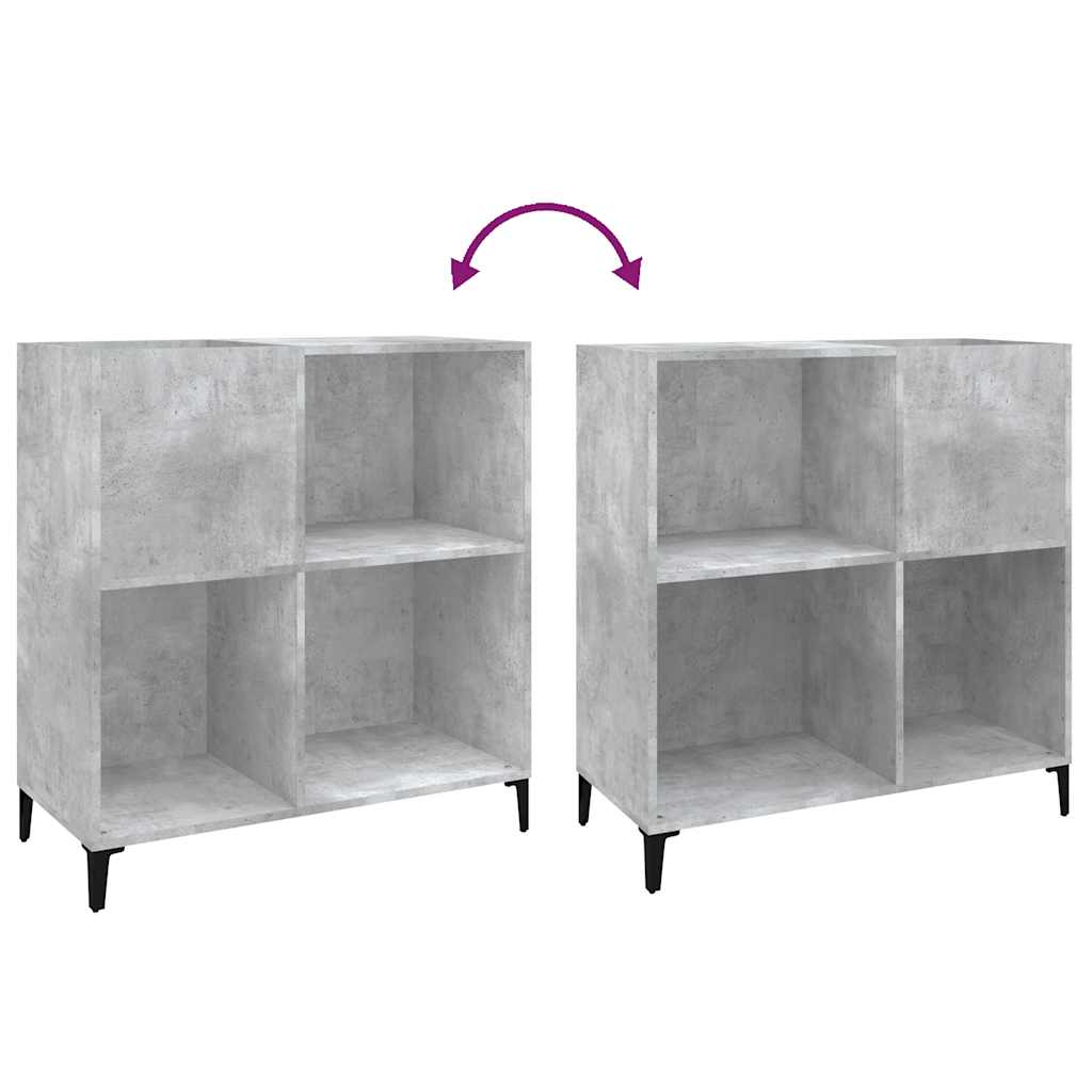 Record Cabinet | Concrete grey | Engineered wood, Metal | Medium