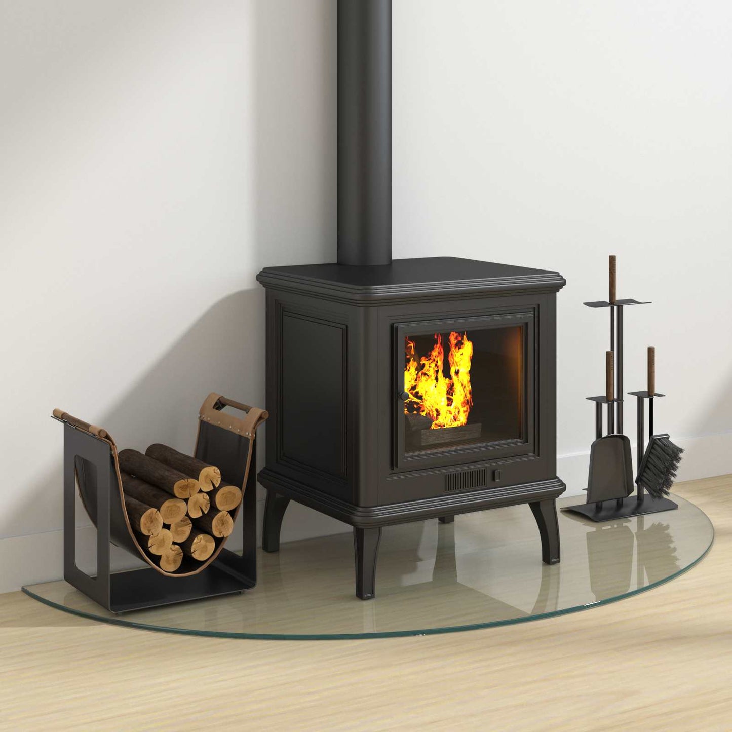 Fireplace Glass Plate Transparent 1200 x 500 mm Glass