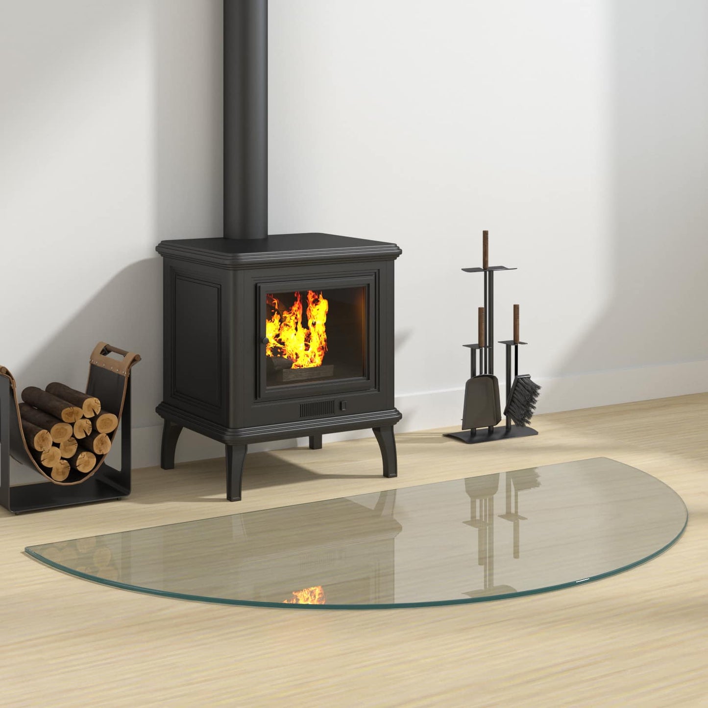 Fireplace Glass Plate Transparent 1200 x 600 mm Glass