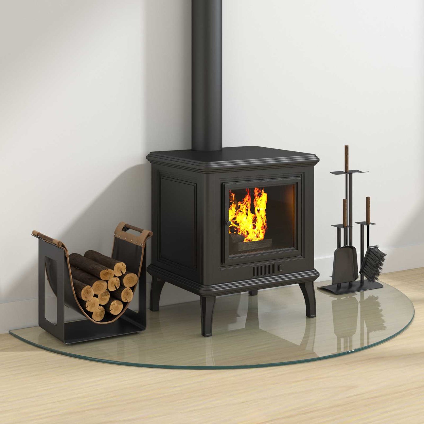Fireplace Glass Plate Transparent 1200 x 600 mm Glass