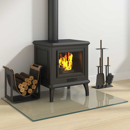 Fireplace Glass Plate Transparent 80 x 60 cm Glass