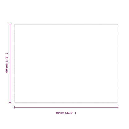 Fireplace Glass Plate Transparent 80 x 60 cm Glass