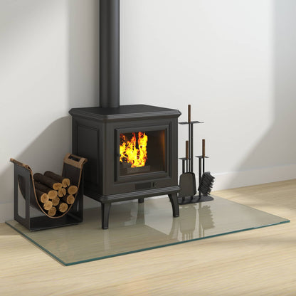 Fireplace Glass Plate Transparent 100 x 60 cm Glass