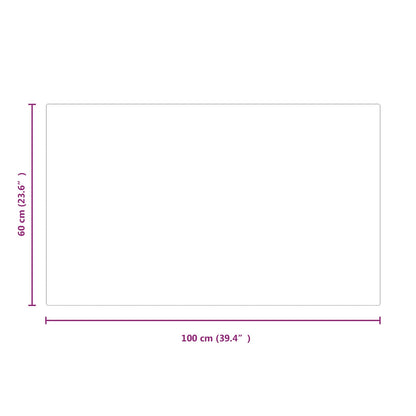 Fireplace Glass Plate Transparent 100 x 60 cm Glass