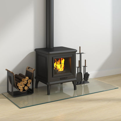 Fireplace Glass Plate Transparent 120 x 50 cm Glass