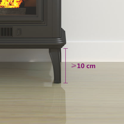 Fireplace Glass Plate Transparent 39.37 x 19.69 in Glass