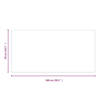 Fireplace Glass Plate Transparent 39.37 x 19.69 in Glass