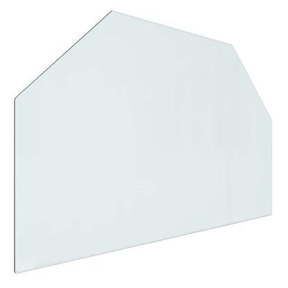 Fireplace Glass Plate Transparent 80 x 50 cm Glass