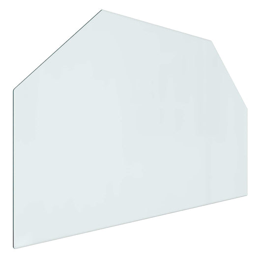 Fireplace Glass Plate Transparent 80 x 50 cm Glass