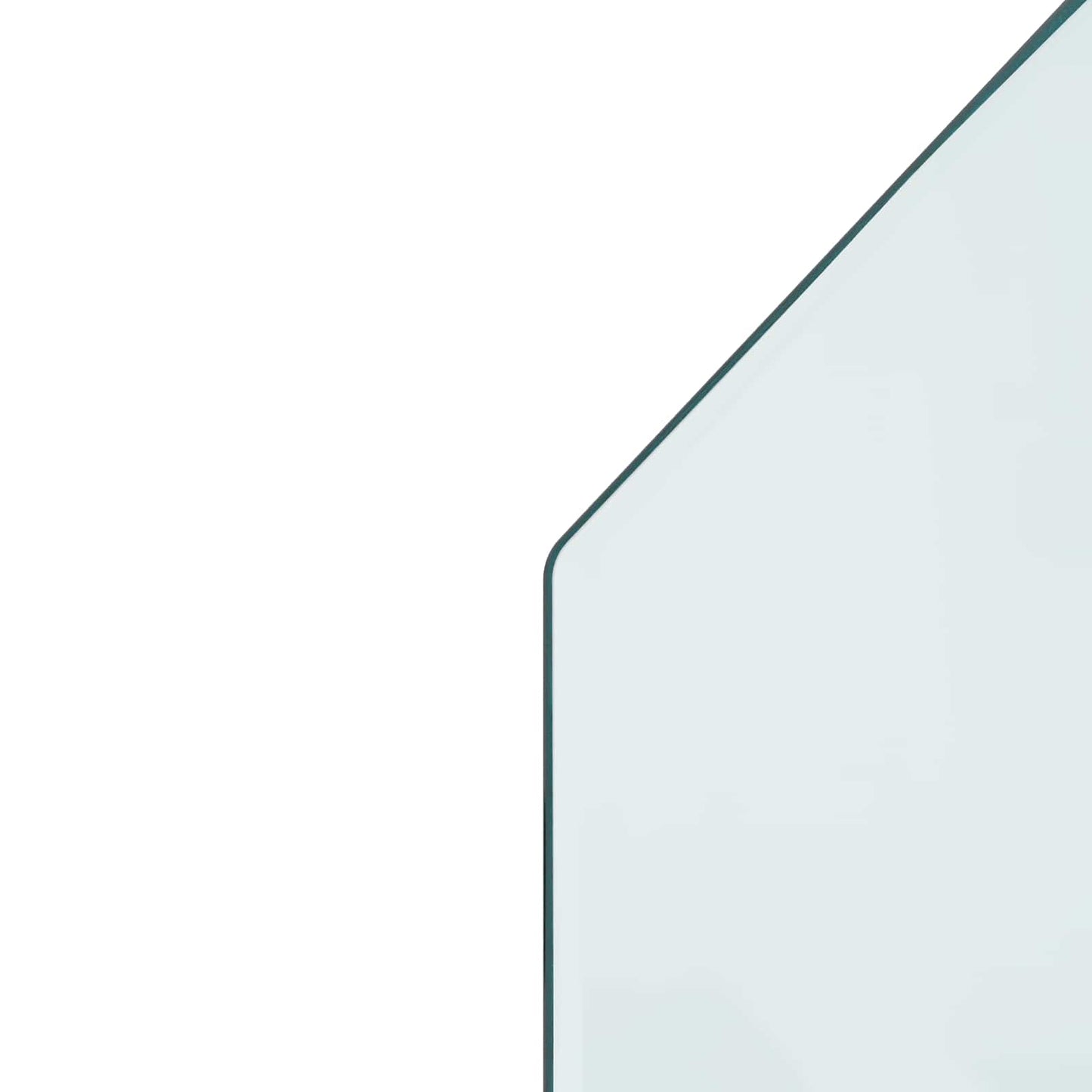 Fireplace Glass Plate Transparent 100 x 50 cm Glass