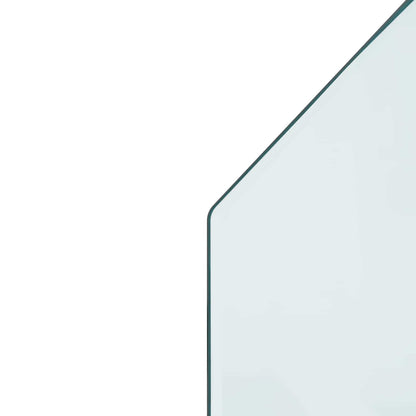 Fireplace Glass Plate Transparent 100 x 50 cm Glass