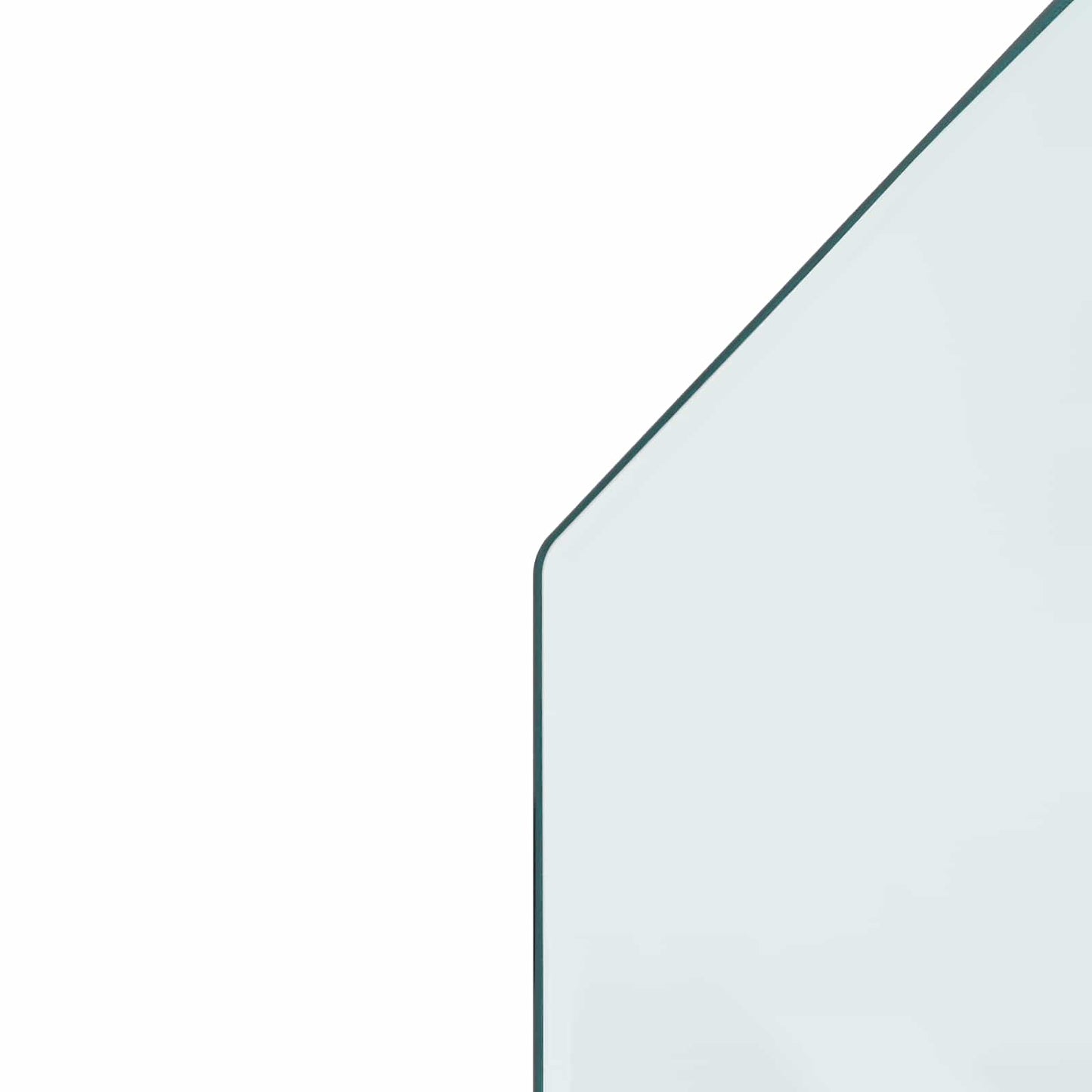 Fireplace Glass Plate Transparent 100 x 60 cm Glass