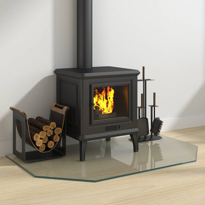 Fireplace Glass Plate Transparent 100 x 60 cm Glass