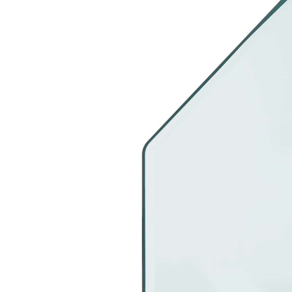 Fireplace Glass Plate Transparent 120 x 60 cm Glass