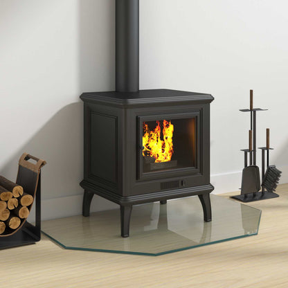 Fireplace Glass Plate Transparent 80 x 50 cm Glass