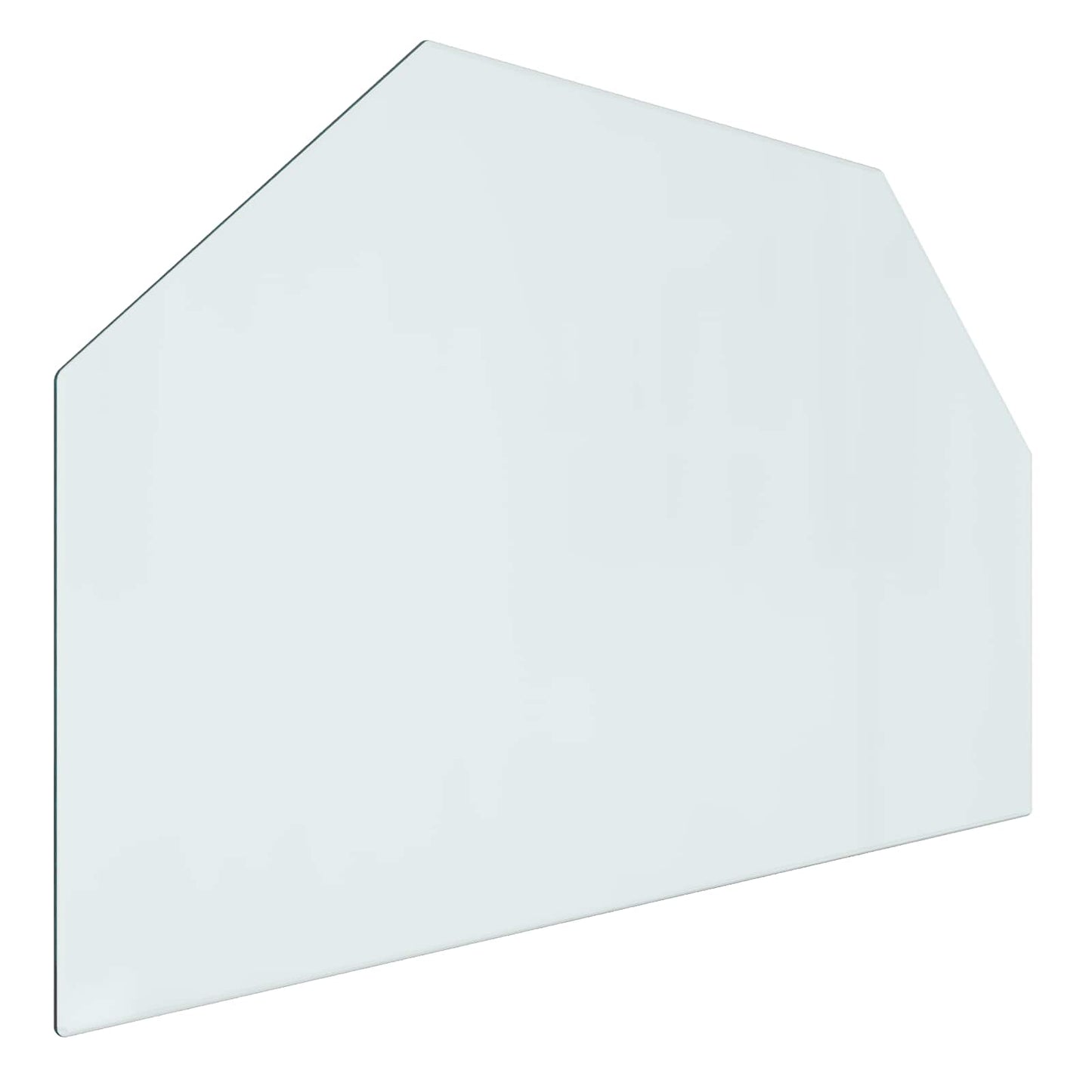 Fireplace Glass Plate Transparent 80 x 50 cm Glass