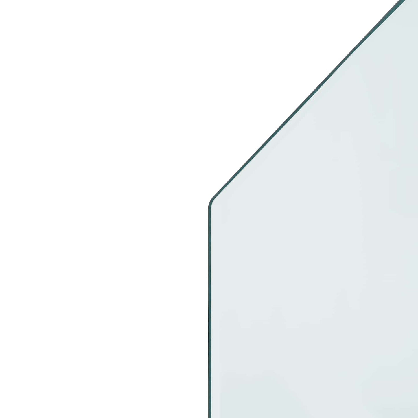 Fireplace Glass Plate Transparent 80 x 60 cm Glass