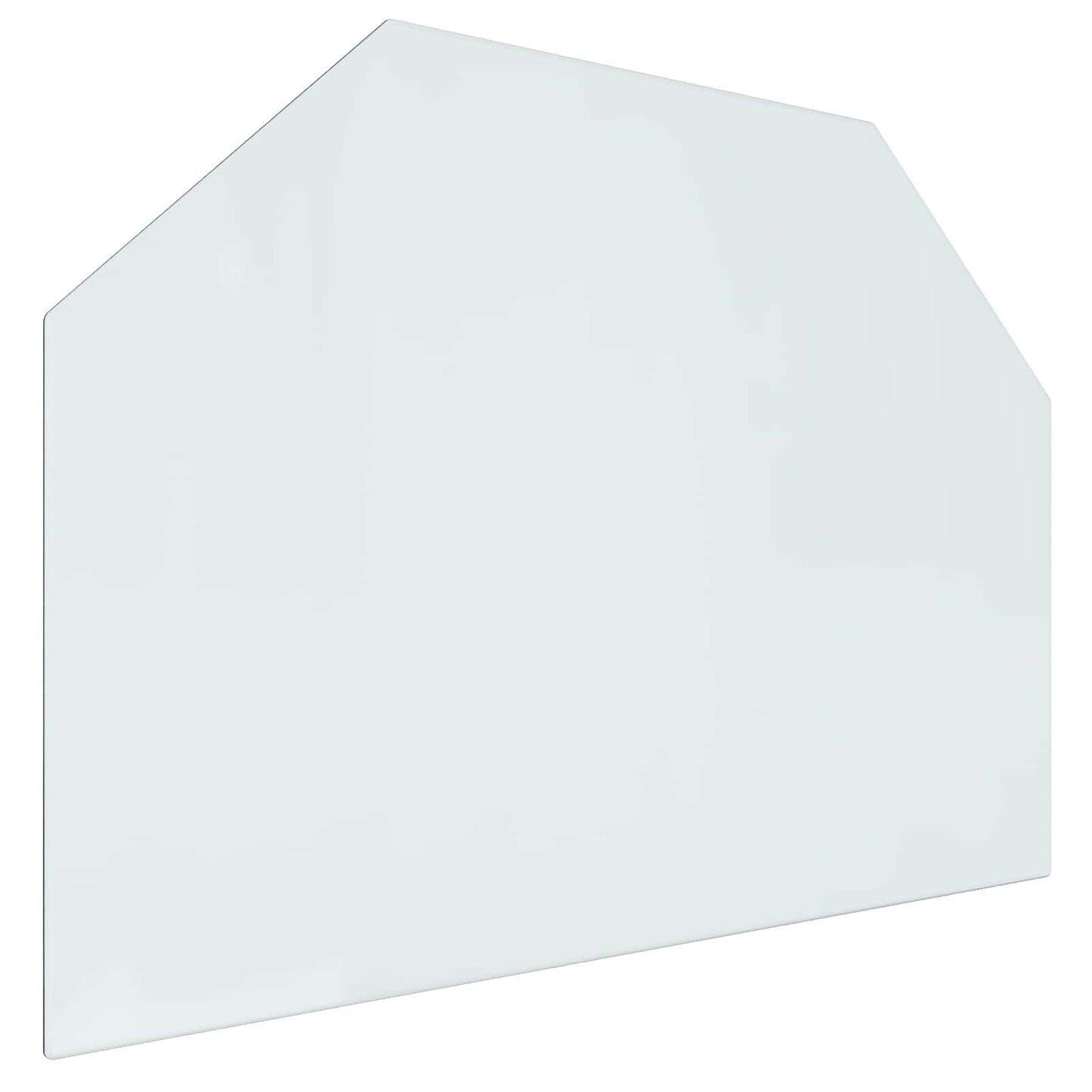 Fireplace Glass Plate Transparent 80 x 60 cm Glass