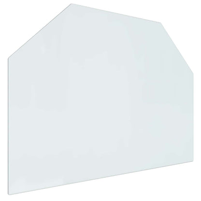 Fireplace Glass Plate Transparent 80 x 60 cm Glass