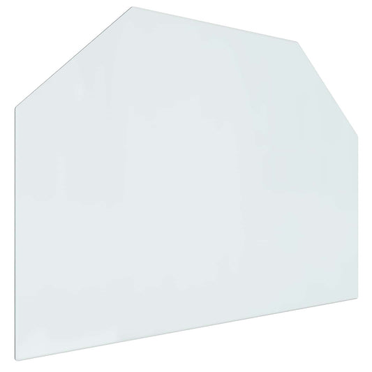 Fireplace Glass Plate Transparent 80 x 60 cm Glass