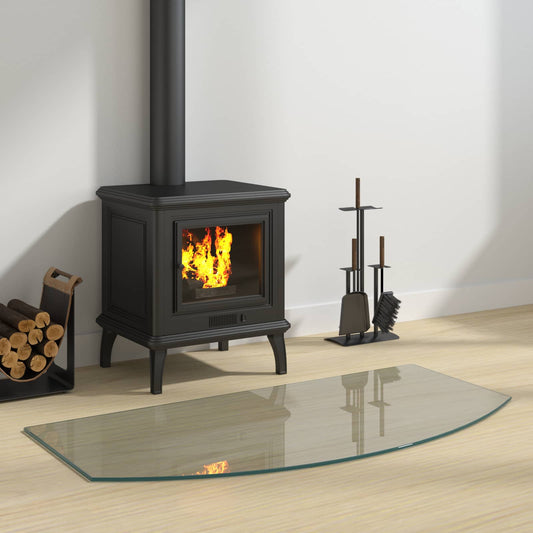 Fireplace Glass Plate Transparent 100 x 50 cm Glass