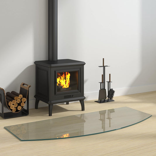 Fireplace Glass Plate Transparent 120 x 50 cm Glass