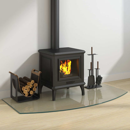 Fireplace Glass Plate Transparent 120 x 60 cm Glass