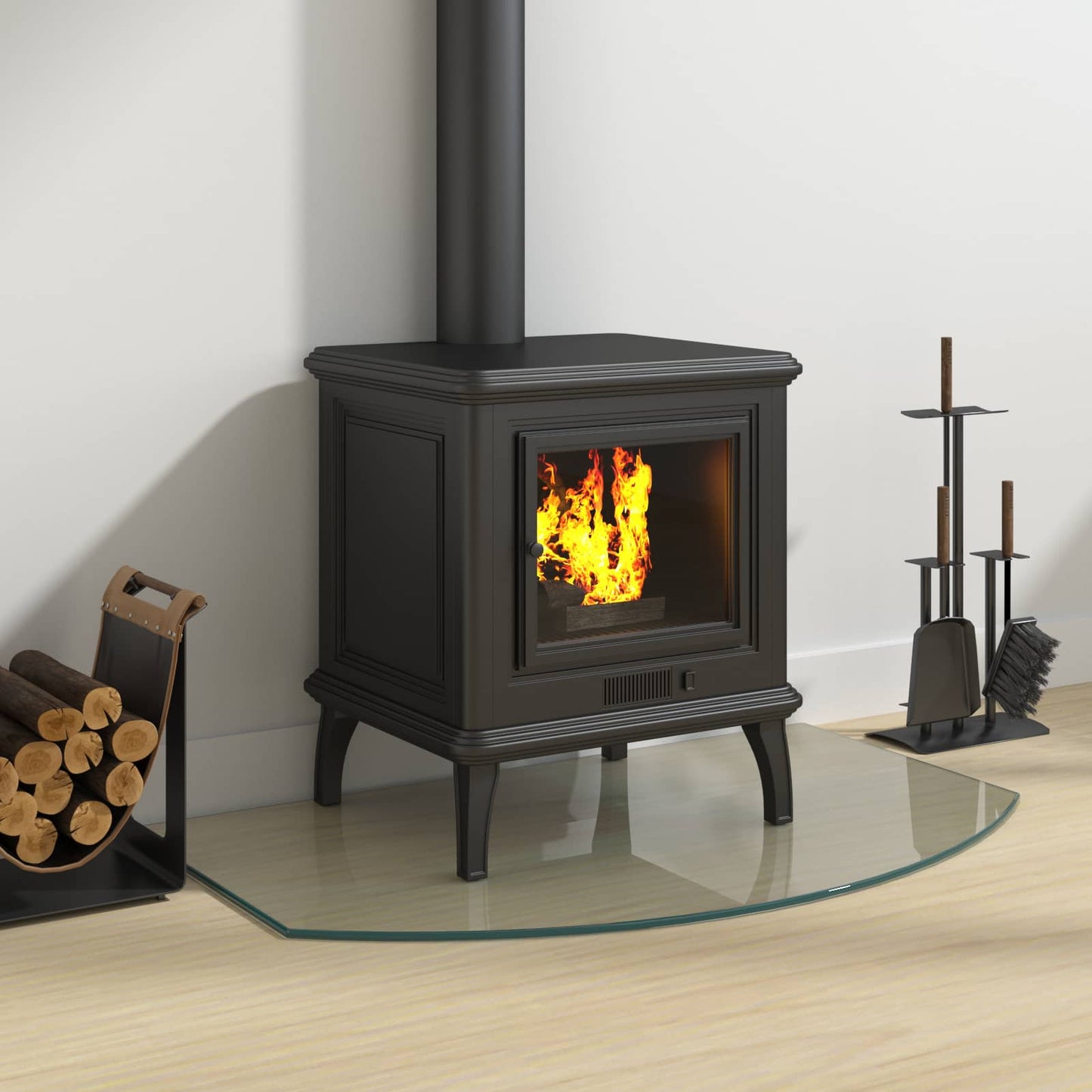 Fireplace Glass Plate Transparent 31.50 x 19.69 in Glass