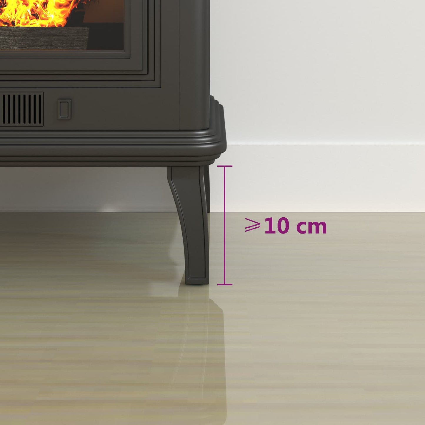 Fireplace Glass Plate Transparent 31.50 x 19.69 in Glass