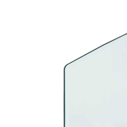Fireplace Glass Plate Transparent 120 x 60 cm Glass