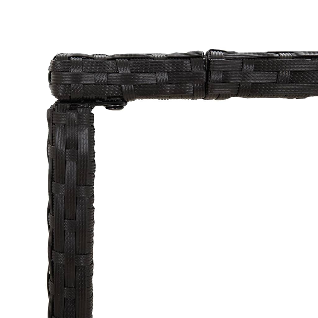 Garden Bar Set | Black | PE rattan | Medium | Footrest | Bar Table Set