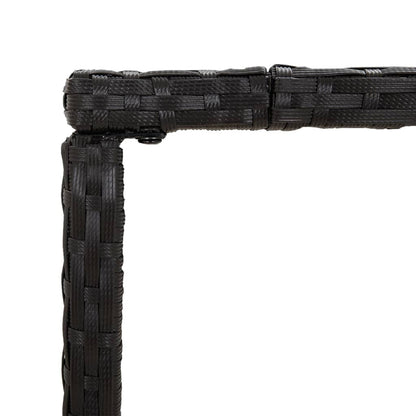 Garden Bar Set | Black | PE rattan | Medium | Footrest | Bar Table Set