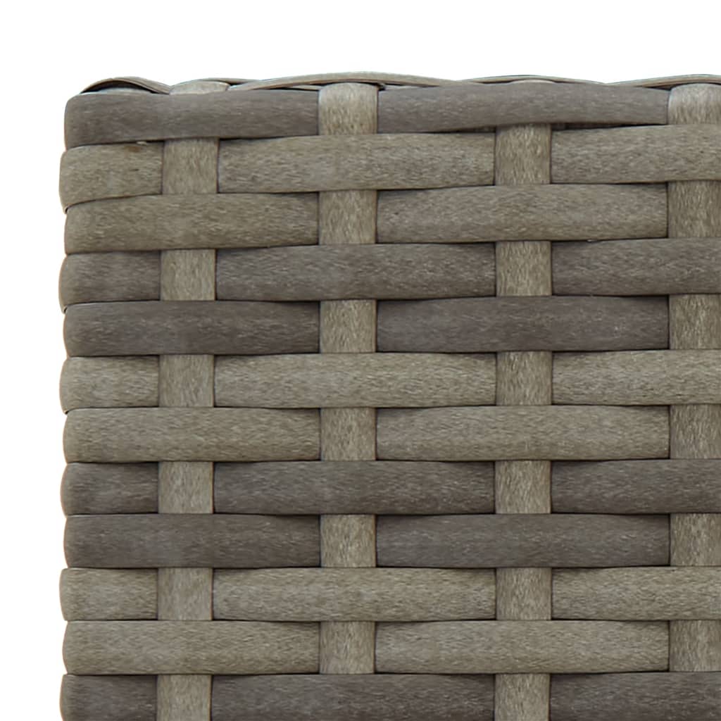 Garden Bar Set | Grey | PE Rattan, Powder-Coated Steel, Tempered Glass