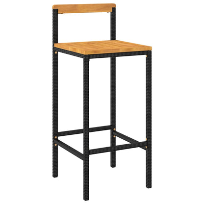 Garden Bar Set | Black | Poly Rattan | Medium | Tough | Garden Bar Set