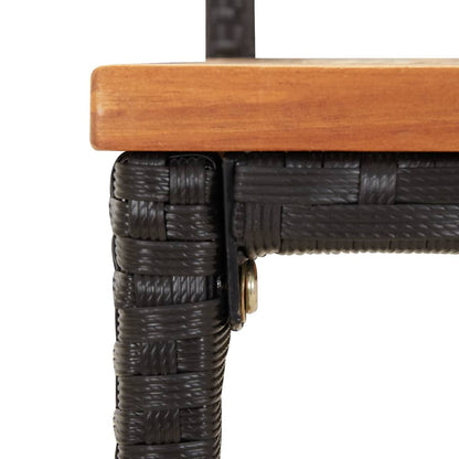 Garden Bar Set | Black | Poly Rattan | Medium | Tough | Garden Bar Set