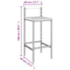 9 Piece Patio Bar Set Gray Poly Rattan& Solid Wood Acacia