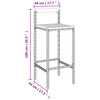 11 Piece Garden Bar Set Grey Poly Rattan& Solid Wood Acacia